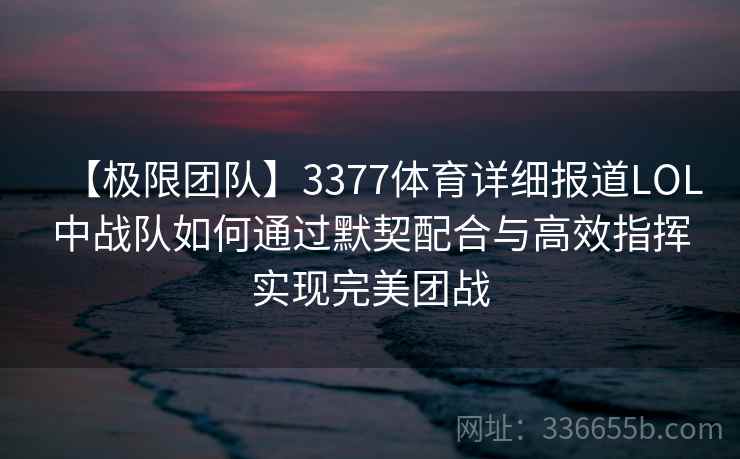 【极限团队】3377体育详细报道LOL中战队如何通过默契配合与高效指挥实现完美团战